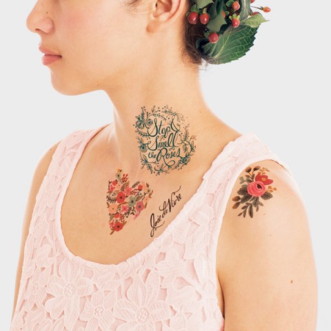 Watercolor Butterflies Set by Stina Persson from Tattly Temporary